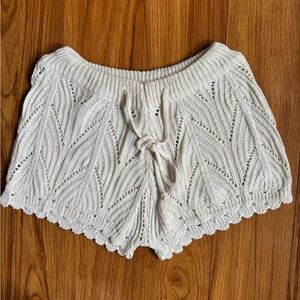 Women's Cream Knit Shorts Size Small